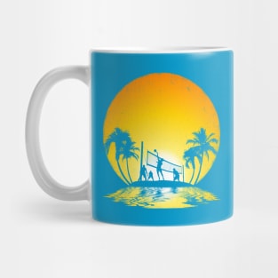 Sunset Beach Volleyball Mug